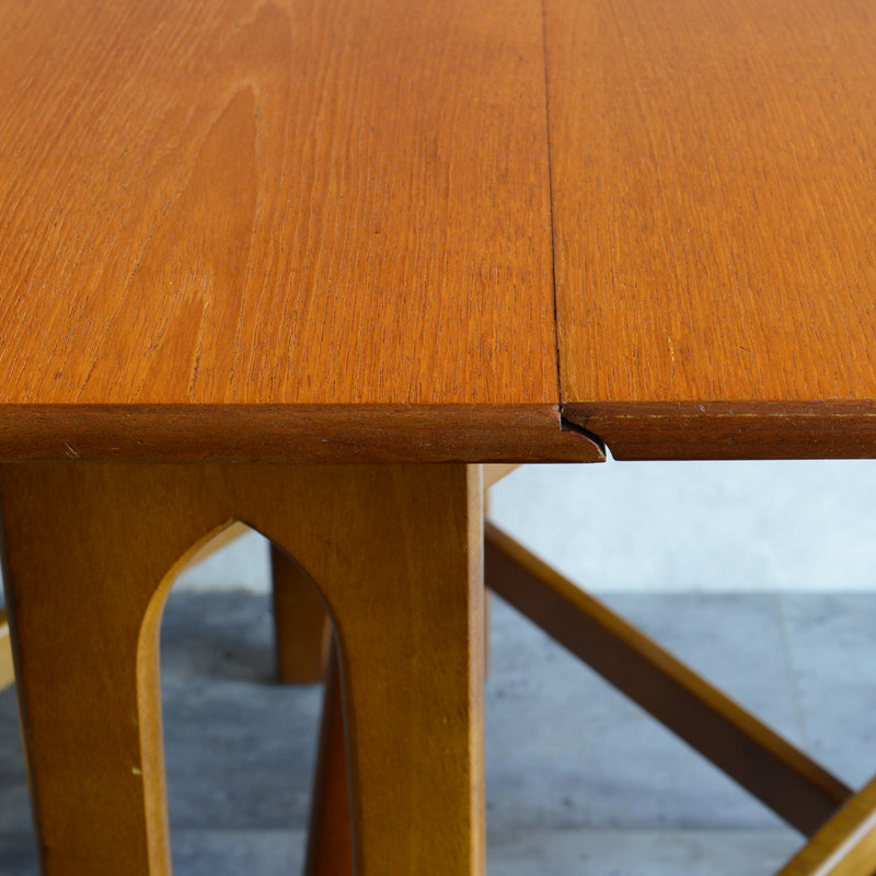 Jentique ジェンティーク　ゲートレッグテーブル 01(天板剥離再塗装済)