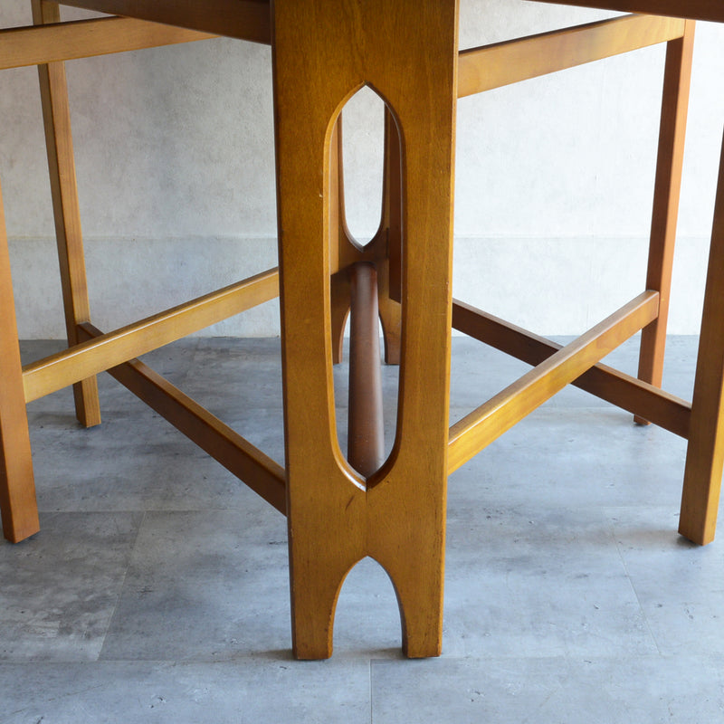 Jentique ジェンティーク　ゲートレッグテーブル 01(天板剥離再塗装済)