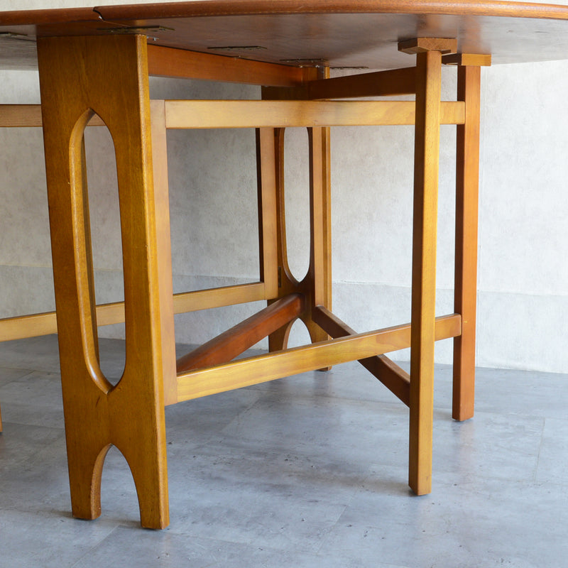 Jentique ジェンティーク　ゲートレッグテーブル 01(天板剥離再塗装済)