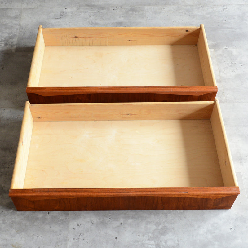 デンマーク ヴィンテージ  チーク ３段チェスト 5-4 (ウッドオイル仕上）鍵付