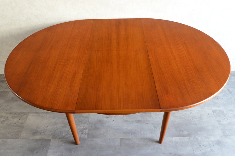 Meredew(メレデュー）エクステンション ラウンド ダイニングテーブル 03(天板剥離再塗装済）