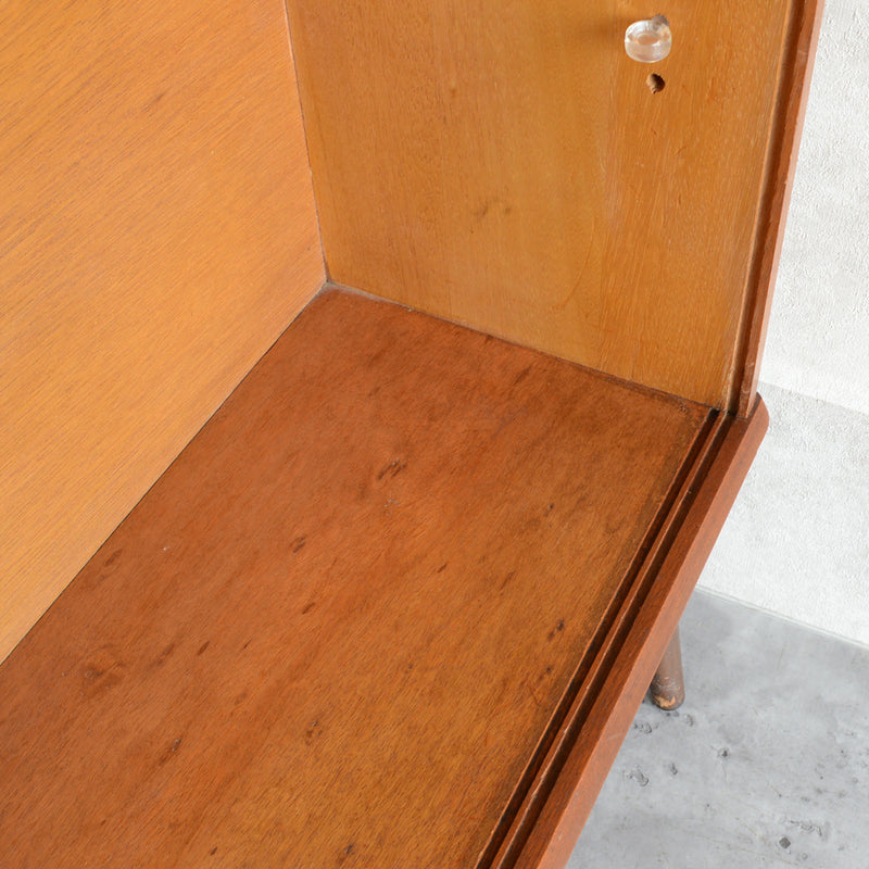 60sチークガラス扉キャビネット015