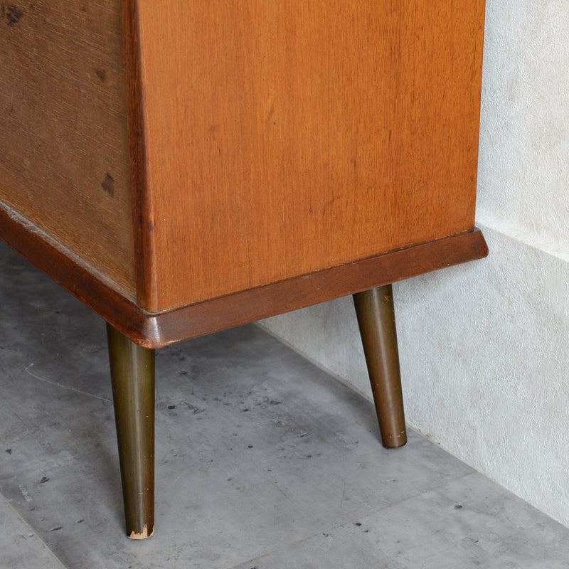 60sチークガラス扉キャビネット015