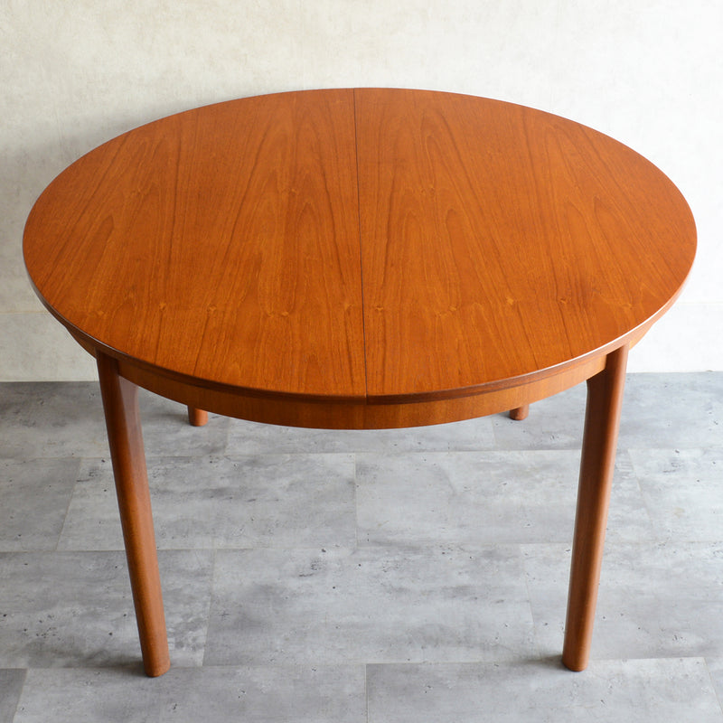 A.H.McINTOSH マッキントッシュ エクステンション ラウンド ダイニングテーブル07(天板剥離再塗装済）