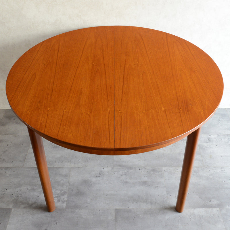 A.H.McINTOSH マッキントッシュ エクステンション ラウンド ダイニングテーブル07(天板剥離再塗装済）