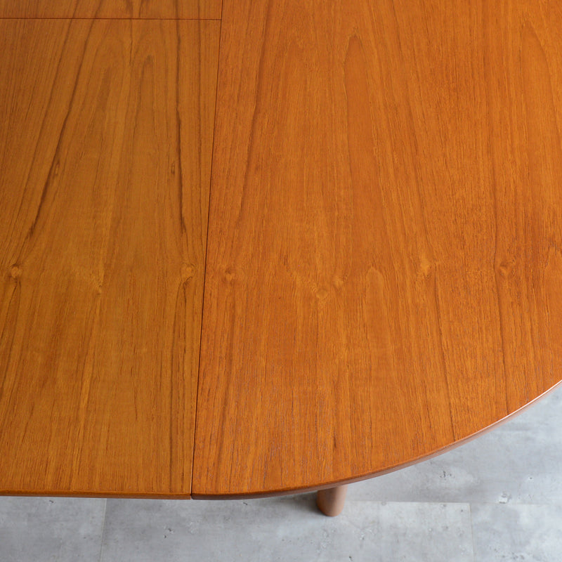 A.H.McINTOSH マッキントッシュ エクステンション ラウンド ダイニングテーブル07(天板剥離再塗装済）