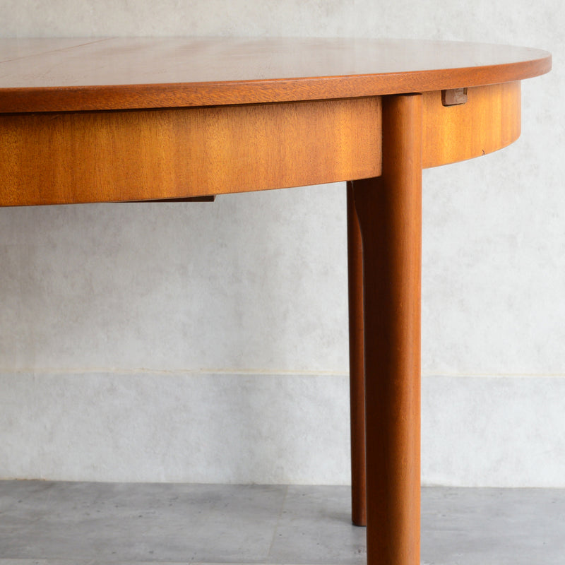 A.H.McINTOSH マッキントッシュ エクステンション ラウンド ダイニングテーブル07(天板剥離再塗装済）