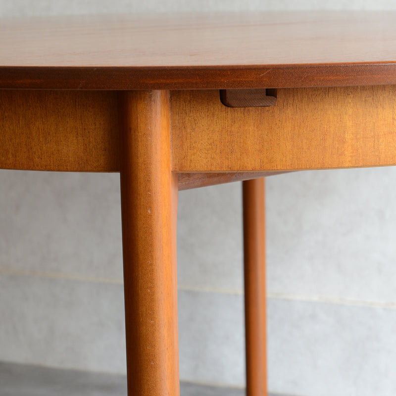 A.H.McINTOSH マッキントッシュ エクステンション ラウンド ダイニングテーブル07(天板剥離再塗装済）