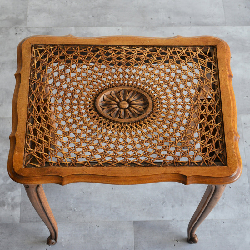 オランダクラシック　ラタン ネストテーブル