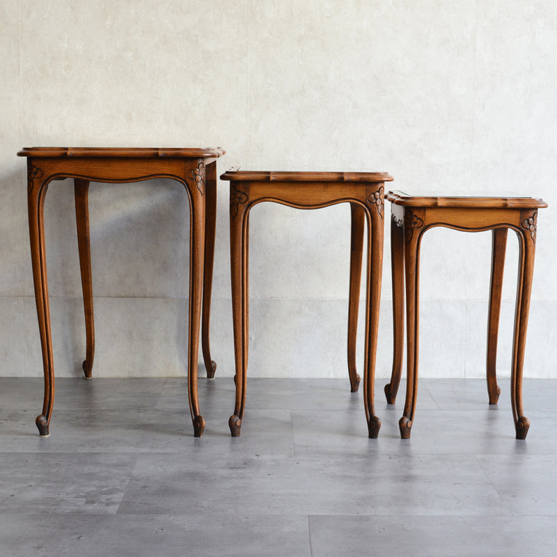 オランダクラシック　ラタン ネストテーブル