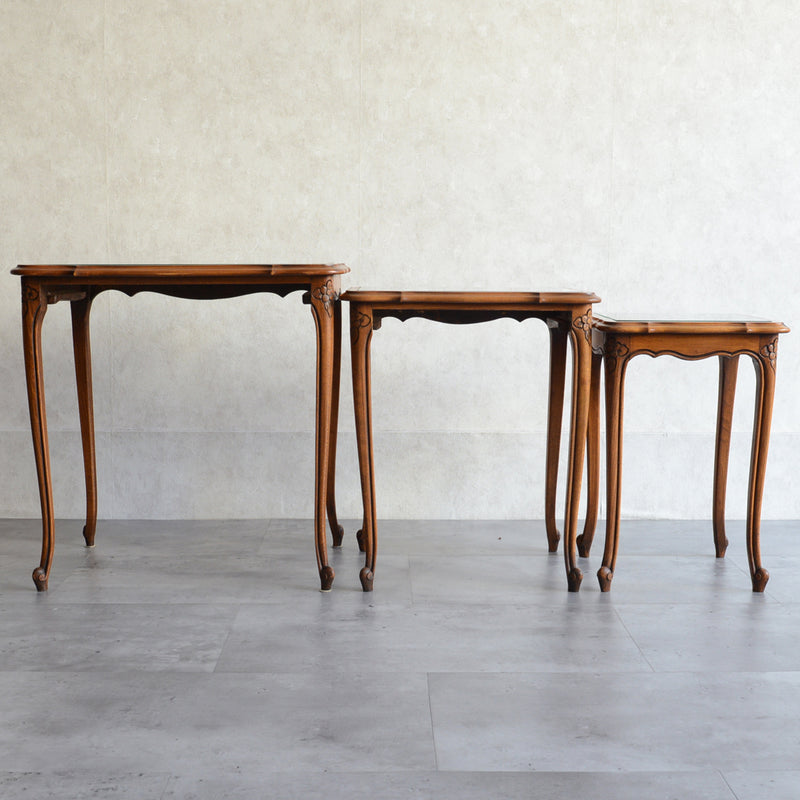 オランダクラシック　ラタン ネストテーブル