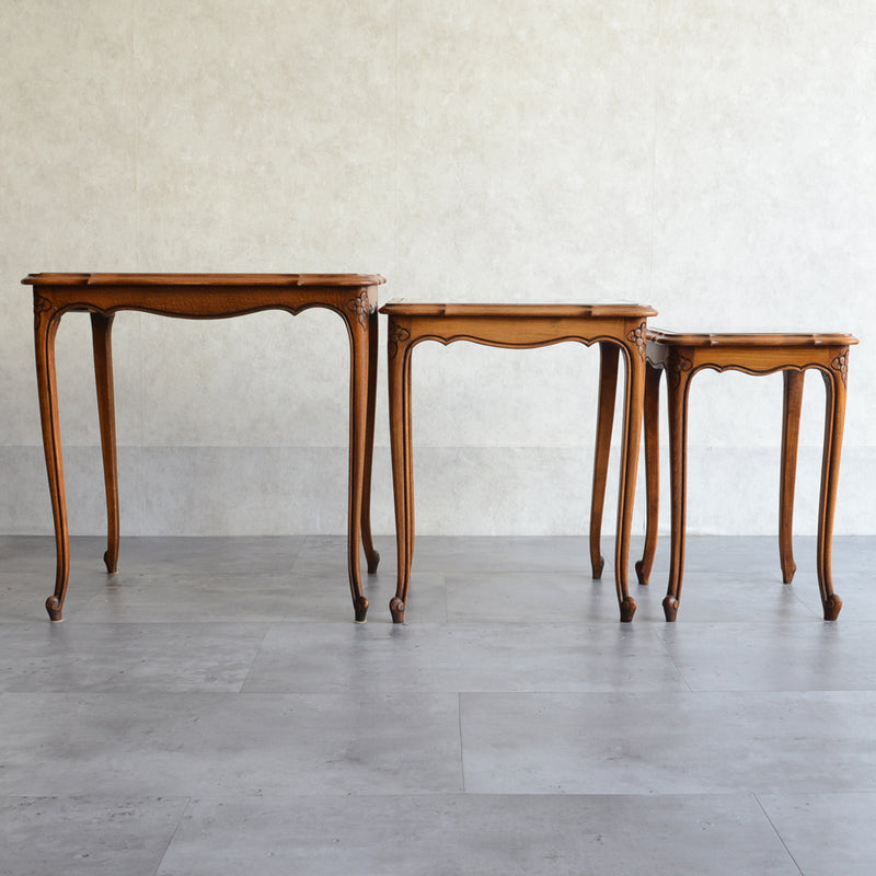 オランダクラシック　ラタン ネストテーブル