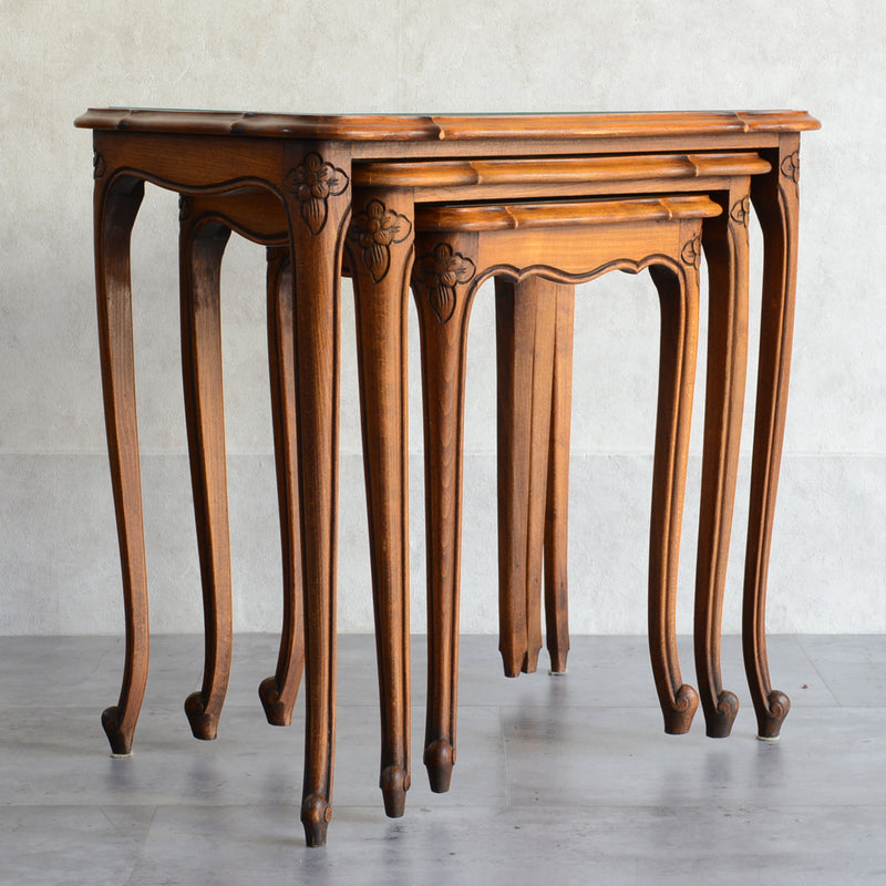 オランダクラシック　ラタン ネストテーブル