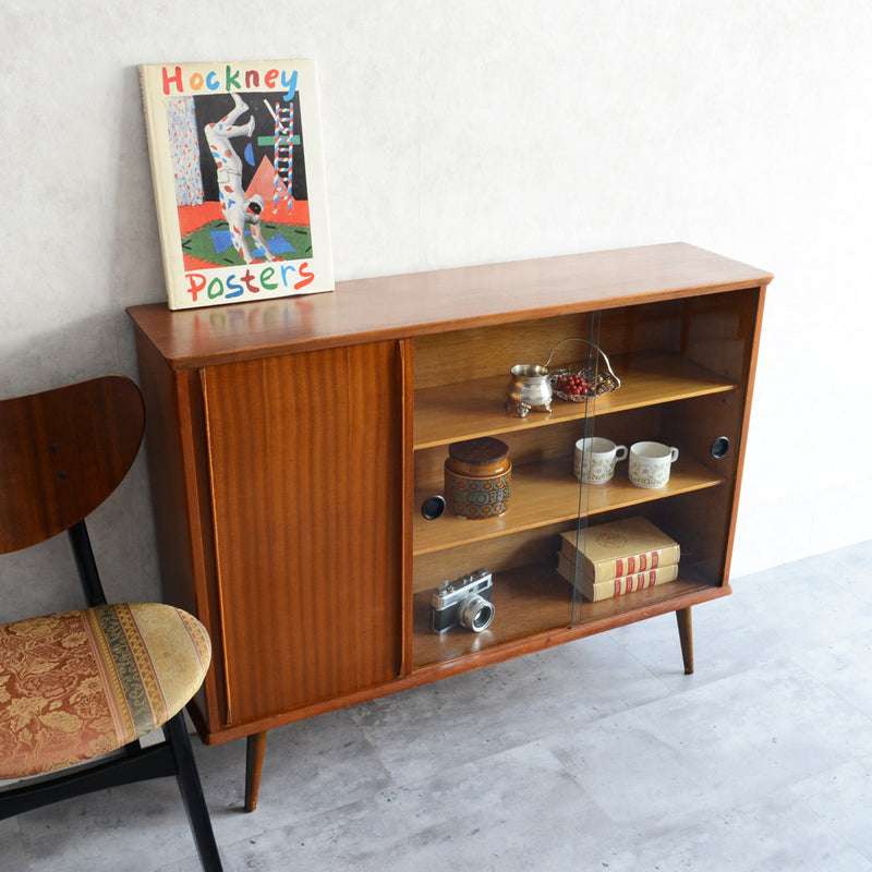 60sチークガラス扉キャビネット015