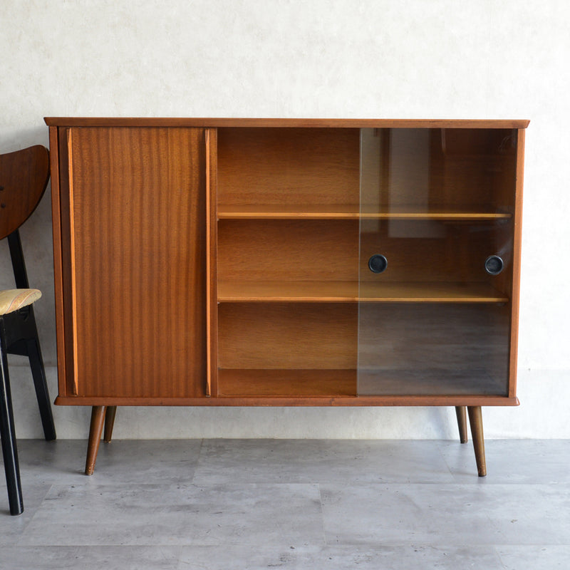 60sチークガラス扉キャビネット015