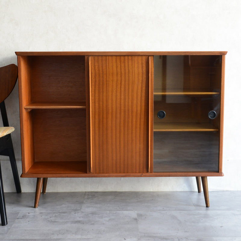 60sチークガラス扉キャビネット015