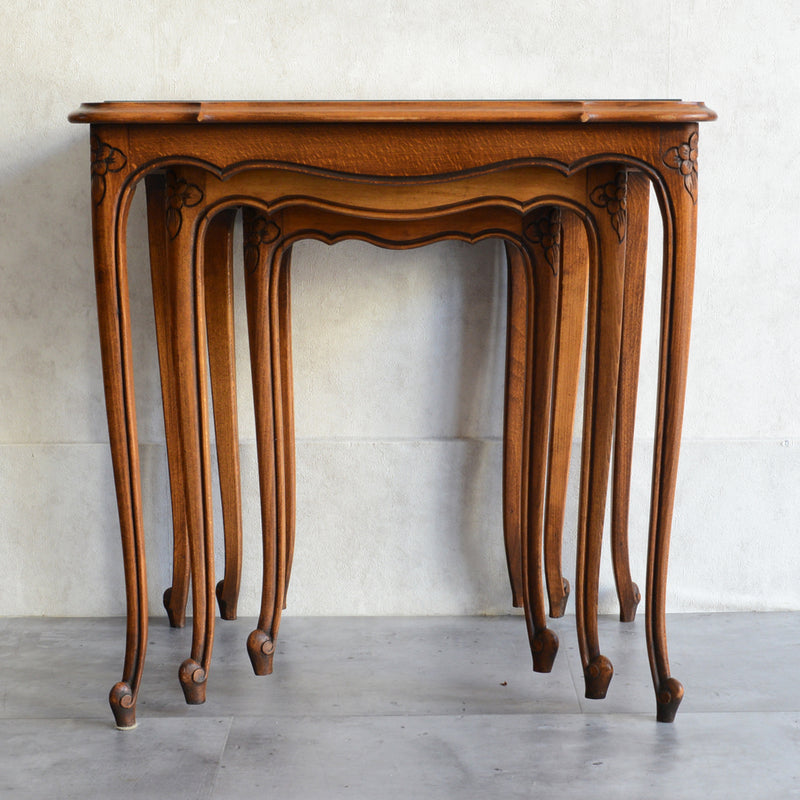 オランダクラシック　ラタン ネストテーブル