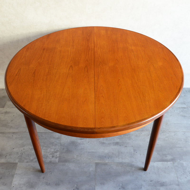 G-PLAN ジープラン　エクステンション ラウンド ダイニングテーブル70（天板剥離再塗装済）