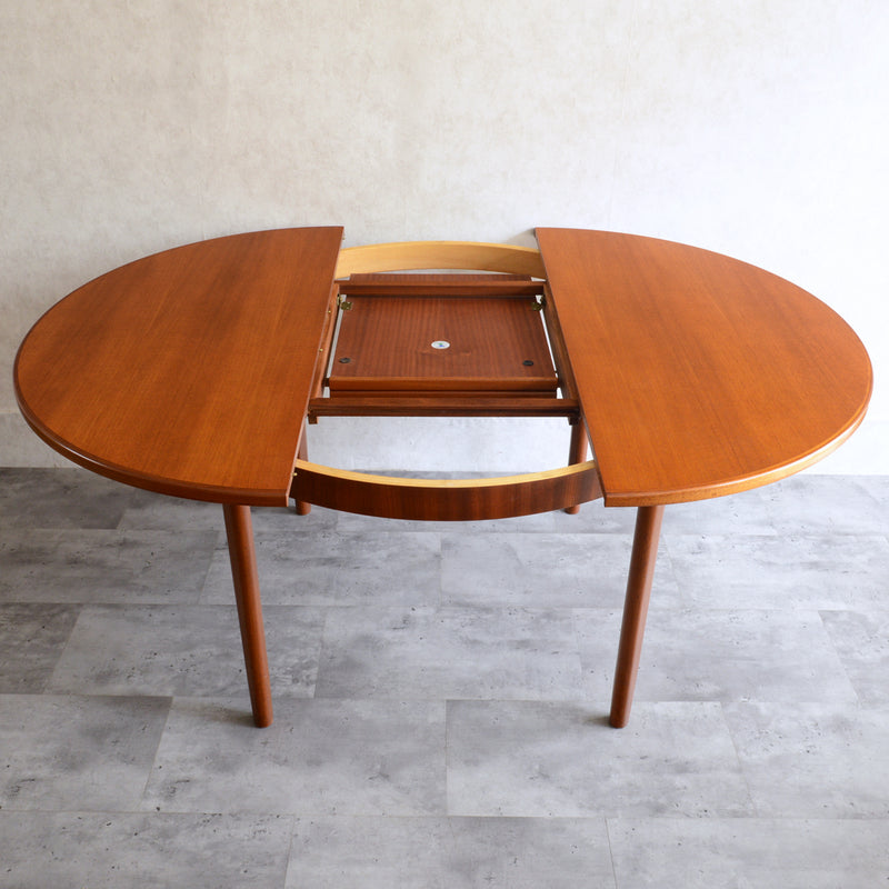 W様ご予約品　McINTOSHマッキントッシュ ラウンドエクステンション ダイニングテーブル05 （天板剥離再塗装済）