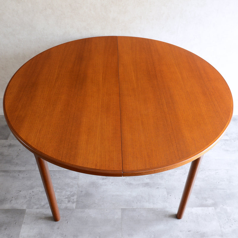 W様ご予約品　McINTOSHマッキントッシュ ラウンドエクステンション ダイニングテーブル05 （天板剥離再塗装済）