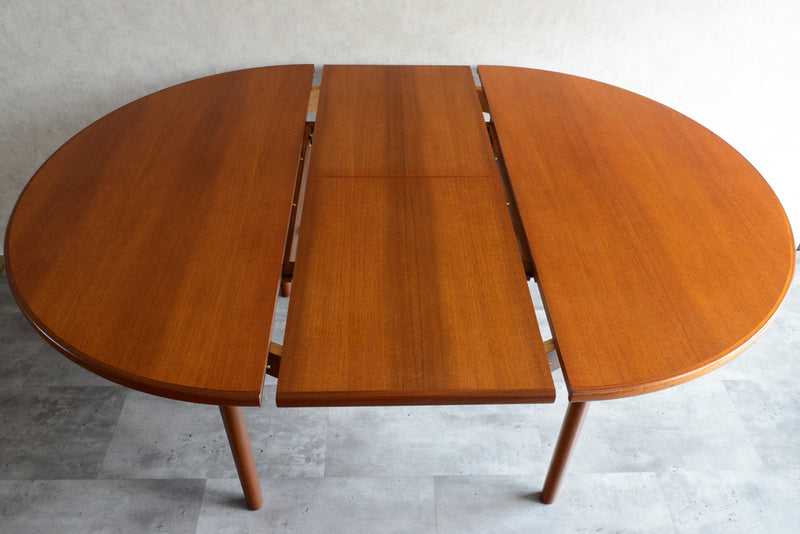 W様ご予約品　McINTOSHマッキントッシュ ラウンドエクステンション ダイニングテーブル05 （天板剥離再塗装済）