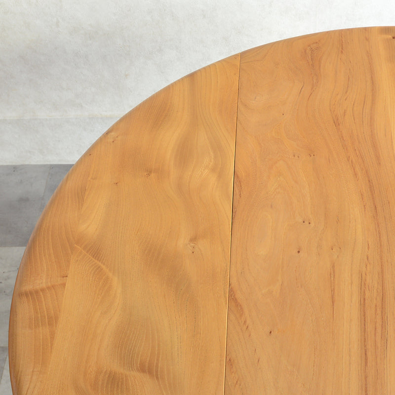 ERCOL アーコール ラウンド ドロップリーフテーブル 10（天板剥離再塗装済）