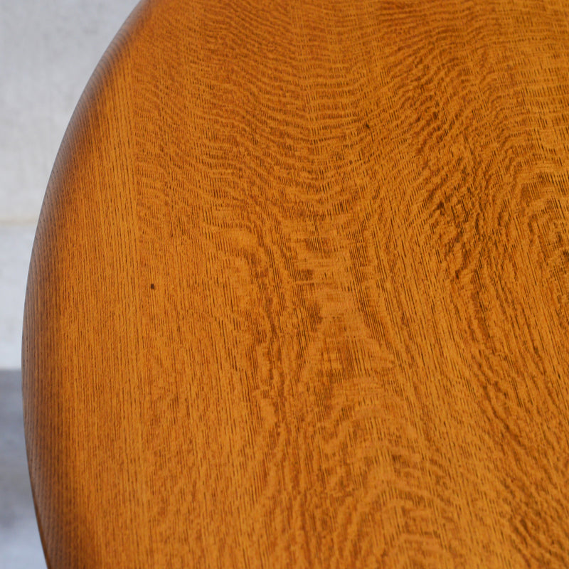 ERCOL アーコール ラウンド ドロップリーフテーブル 08（天板剥離再塗装済）