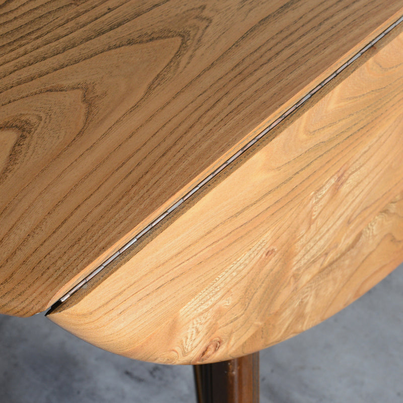 ERCOL アーコール ラウンドドロップリーフテーブル08バイカラー（天板剥離再塗装済）