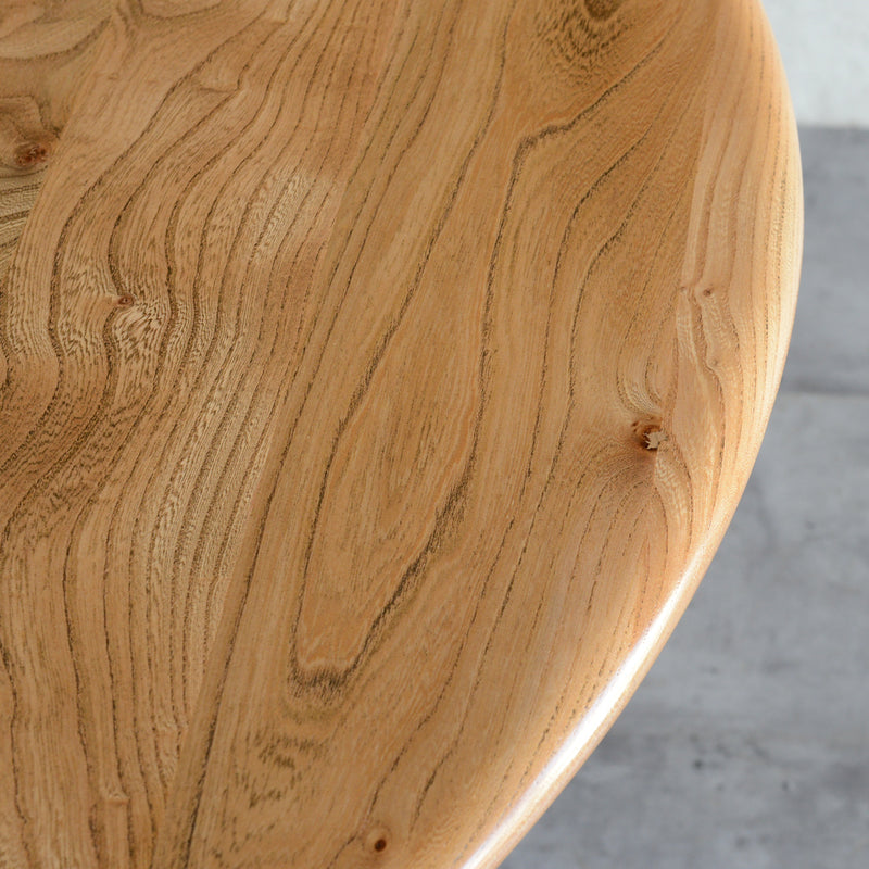 ERCOL アーコール ラウンドドロップリーフテーブル08バイカラー（天板剥離再塗装済）