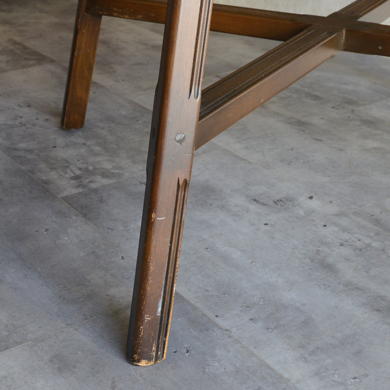 ERCOL アーコール ラウンドドロップリーフテーブル08バイカラー（天板剥離再塗装済）