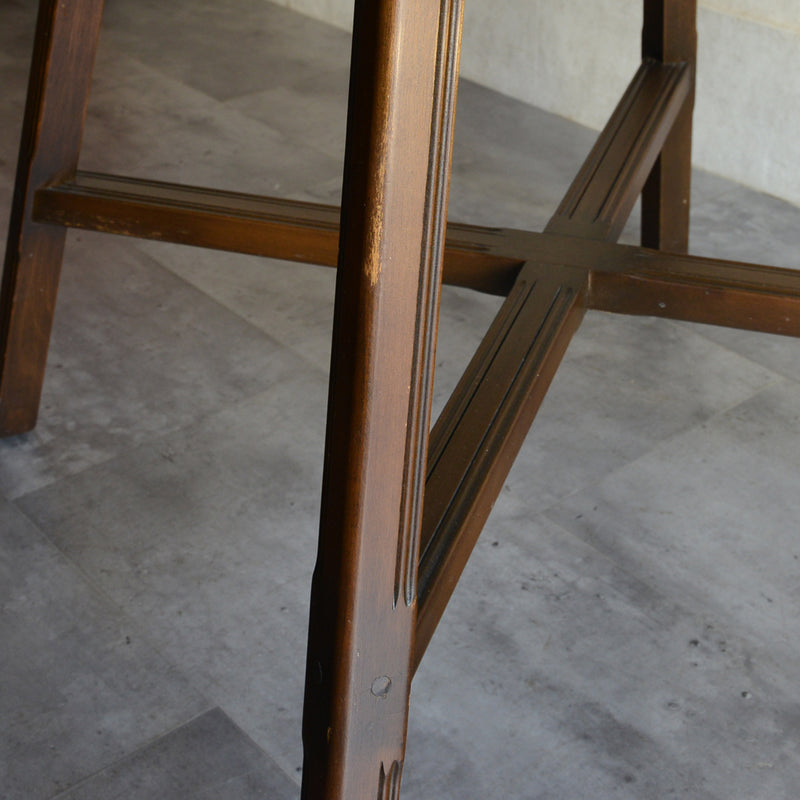 ERCOL アーコール ラウンドドロップリーフテーブル08バイカラー（天板剥離再塗装済）