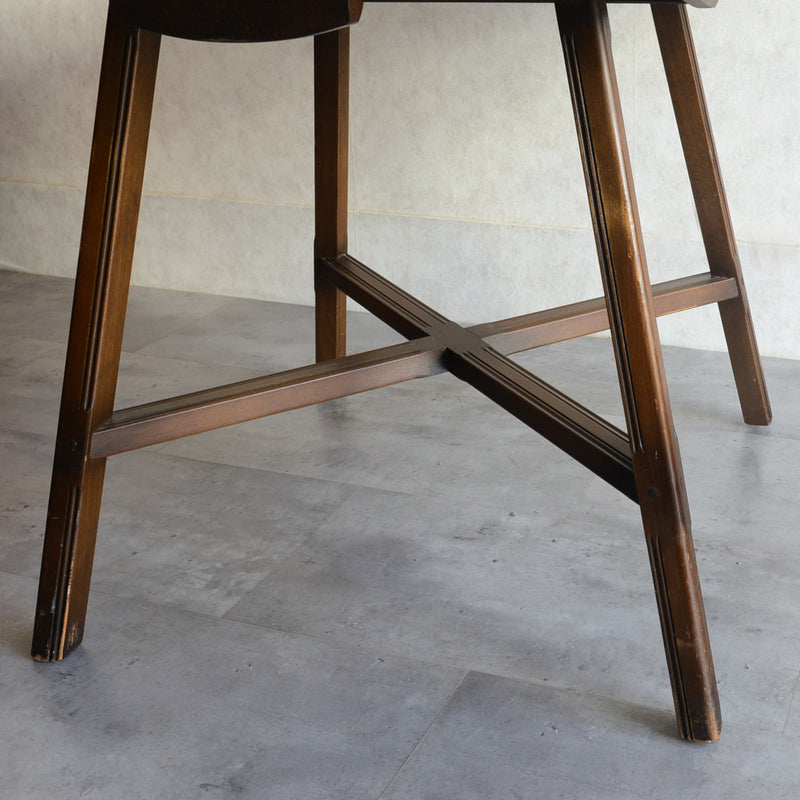 ERCOL アーコール ラウンドドロップリーフテーブル08バイカラー（天板剥離再塗装済）