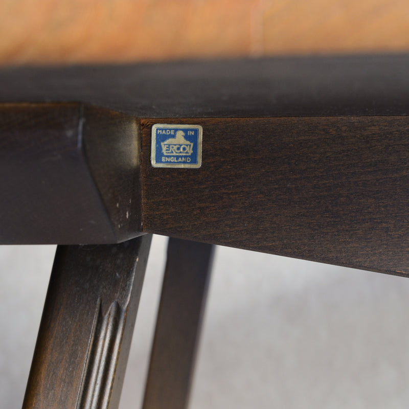 ERCOL アーコール ラウンドドロップリーフテーブル08バイカラー（天板剥離再塗装済）