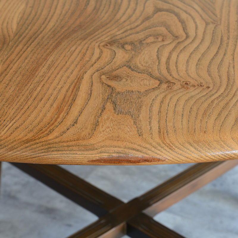 ERCOL アーコール ラウンドドロップリーフテーブル08バイカラー（天板剥離再塗装済）