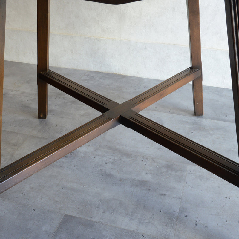 ERCOL アーコール ラウンドドロップリーフテーブル08バイカラー（天板剥離再塗装済）