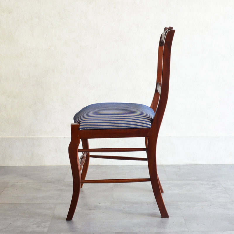 O様見学予約商品 クラシックチェア01(座面張替済ストライプ）