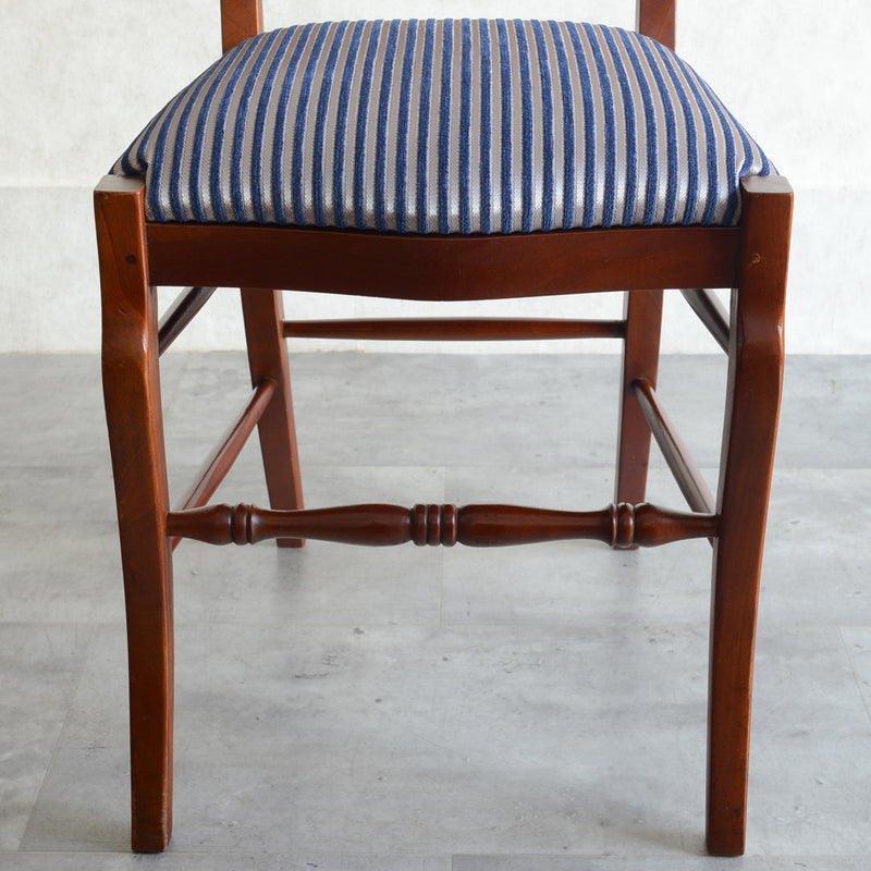 O様見学予約商品 クラシックチェア01(座面張替済ストライプ）