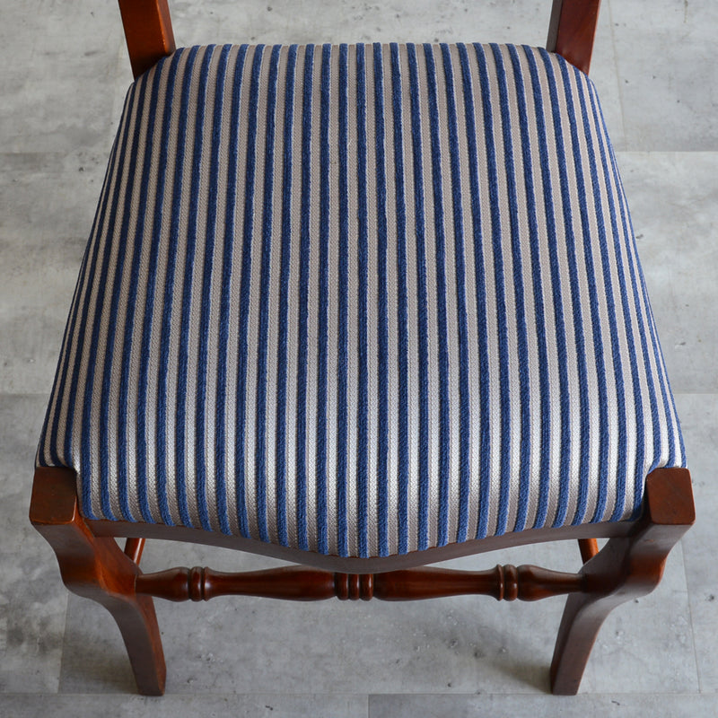 O様見学予約商品 クラシックチェア01(座面張替済ストライプ）