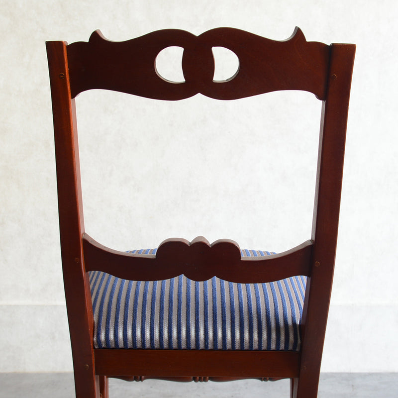 O様見学予約商品 クラシックチェア01(座面張替済ストライプ）