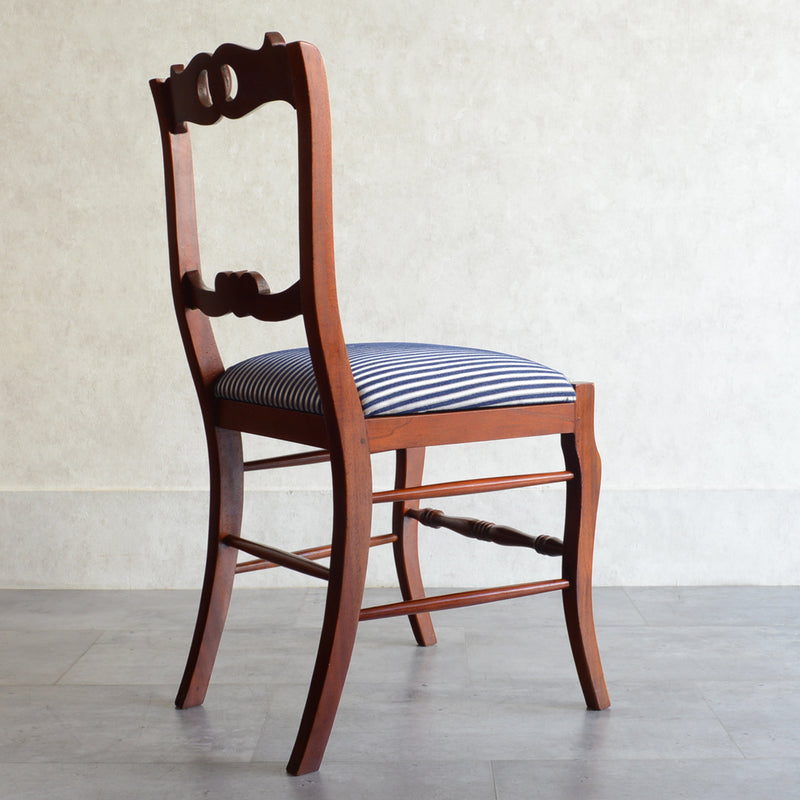 O様見学予約商品 クラシックチェア01(座面張替済ストライプ）