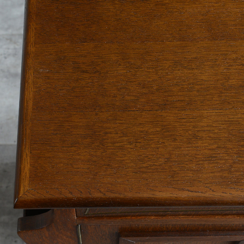 マガジンラック付 オークキャビネット