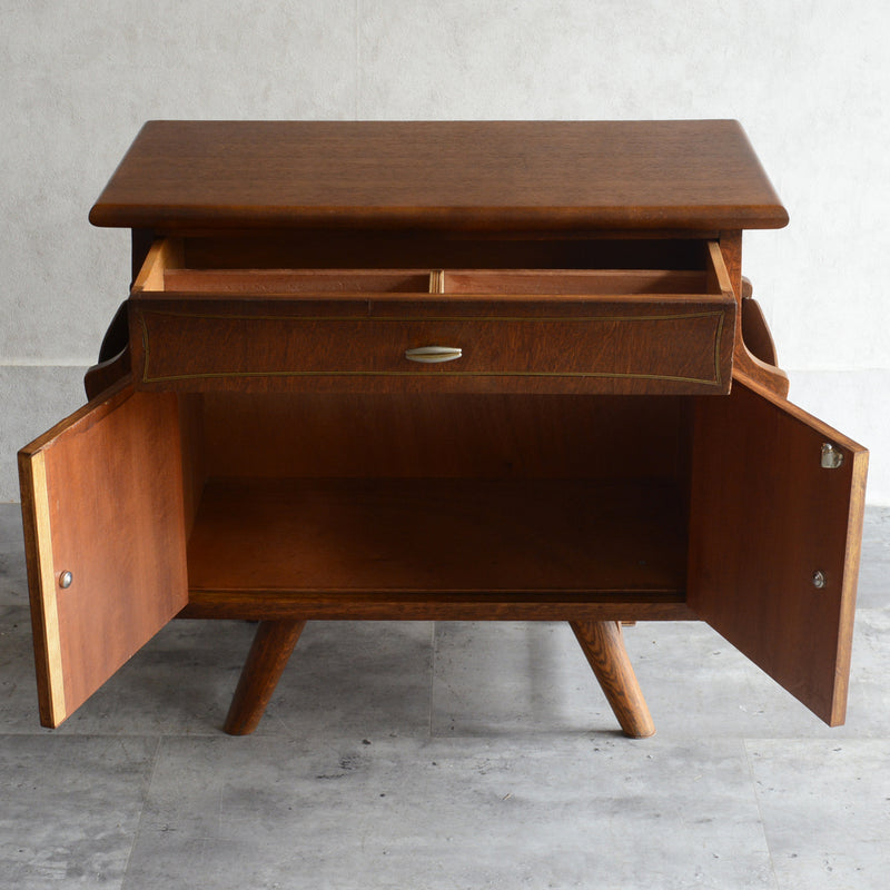 マガジンラック付 オークキャビネット