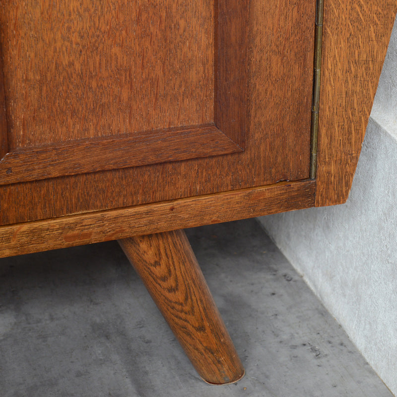 マガジンラック付 オークキャビネット