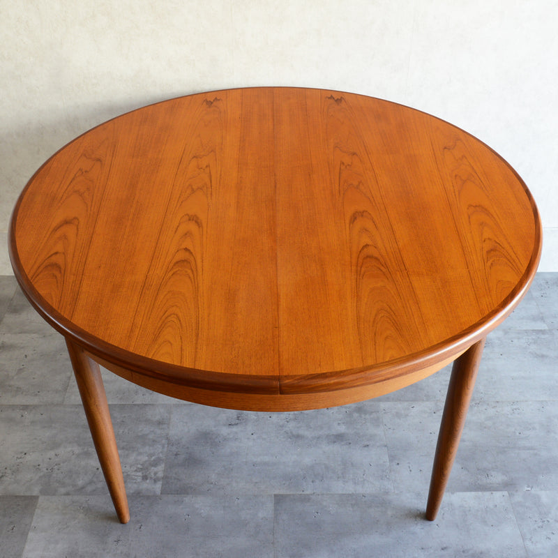 （Ｅ様ご予約品）G-PLAN ジープラン　エクステンション ラウンドテーブル68（天板剥離再塗装済）