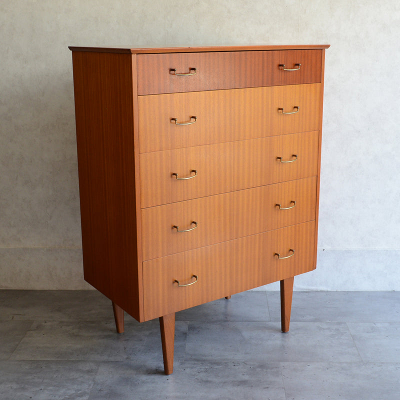 60s ヴィンテージ チェスト 06 (天板剥離再塗装済） 5段