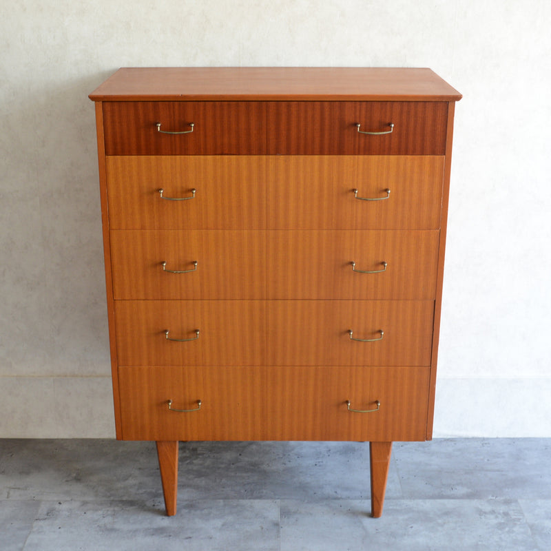 60s ヴィンテージ チェスト 06 (天板剥離再塗装済） 5段