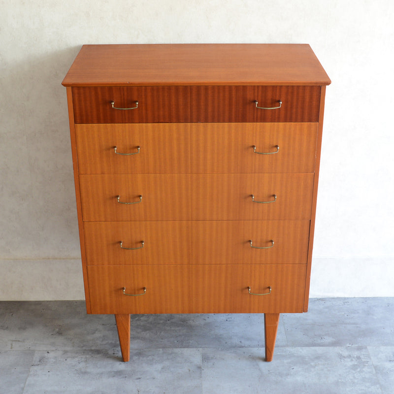 60s ヴィンテージ チェスト 06 (天板剥離再塗装済） 5段