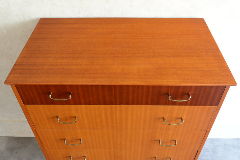 60s ヴィンテージ チェスト 06 (天板剥離再塗装済） 5段