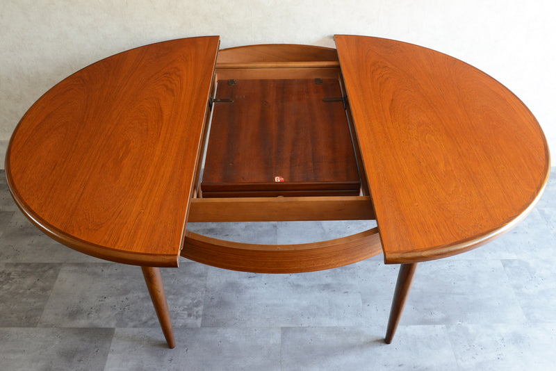 G-PLAN ジープラン　エクステンション ラウンドテーブル64 （天板剥離再塗装済）