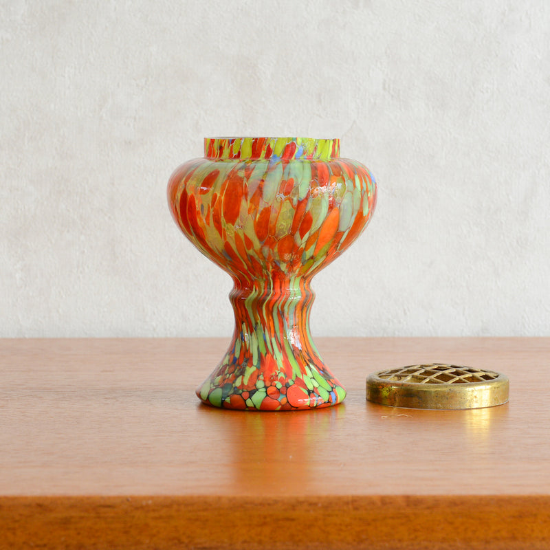 イギリスヴィンテージ ガラス 　ローズボール